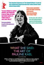 Watch What She Said: The Art of Pauline Kael Sockshare